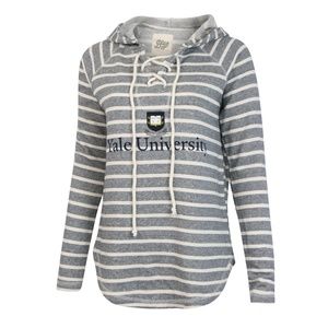 Yale University Womens Lace Up Sweater Hoodie